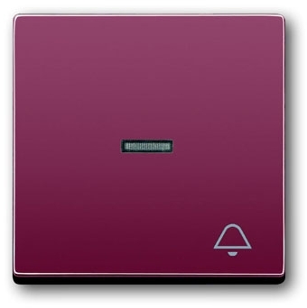 ABB 1751-0-2778 Клавиша для механизма 1-клавишного выключателя/переключателя/кнопки, с прозрачной линзой и символом "ЗВОНОК", серия solo/future, цве toscana/красный