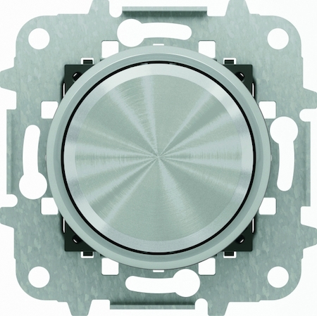 ABB 8660.2 CR Механизм электронного поворотного светорегулятора для LED, 2 - 100 Вт, серия SKY Moon, кольцо "хром"