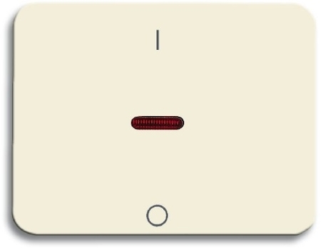 ABB 1751-0-2557 Клавиша для механизма 1-клавишного выключателя/переключателя/кнопки, с красной линзой, с маркировкой "I/O", серия alpha nea, слонова кость