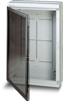 ABB 12798 EUROPA IP65 бокс настенный 380х570х140мм ШхВхГ прозр.дверь серый