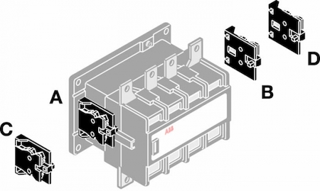 ABB 1SFN085106R1000 Шинные соединители вертикальные BEA300/S5 для соединения контакторов А(F)210-300 с автоматами SACE Isomax S5 (комплект 3шт.)