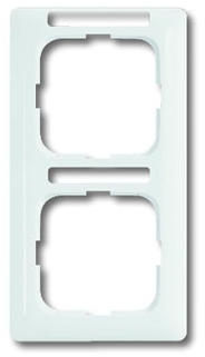 ABB 1754-0-4059 Рамка 2-постовая, вертикальная, с полем для надписи, серия Reflex SI linear, цвет альпийский белый