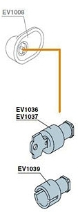 ABB EV1039 Цилиндр замка с двойной бородкой 3мм