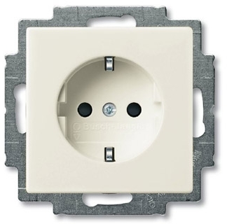 ABB 2011-0-6150 Розетка SCHUKO 16А 250В, с винтовыми клеммами, серия Basic 55, цвет chalet-white