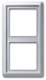 ABB 1730-0-0278 Рамка 2-постовая, серия Allwetter 44, цвет серебристо-алюминиевый