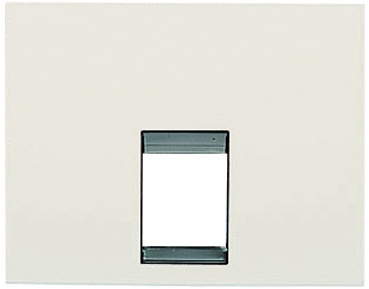 ABB 8417.1 BL Накладка для телекоммуникационных розеток типа 8117... и/или 8118..., серия OLAS, цвет белый жасмин