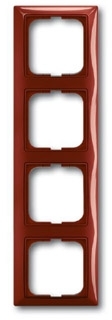 ABB 1725-0-1519 Рамка 4-постовая, серия Basic 55, цвет foyer-red