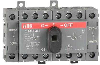 ABB 1SCA104934R1001 Manual change-over switch, I-O-II -operation, open transition