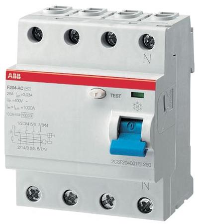 ABB 2CSF204001R1800 Residual Current Device - F204 AC-80/0,03