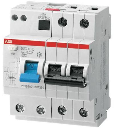 ABB 2CSR252001R1205 Residual Current Breakers with Overload Protection - DS202 AC-B20/0,03