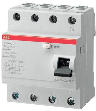 ABB 2CSF204003R3630 Residual Current Device - FH204 AC-63/0,3