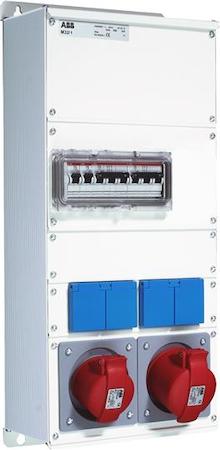 ABB 2CMA100022R1000 Modular Combi M32/2 JFB CTFLOne 16A and one 32A (346-415V) outlet (3P+N+E)MCB two S201 C16, one S203 C16 and one S203 C32Two double schuko outlet (1P+E) 10/16A (250 V)RCD F204 A-63/0,03Covered top, Multi flange FL21 down