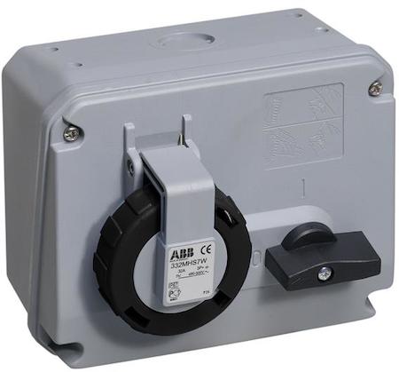 ABB 2CMA167857R1000 Switched interlocked socket-outlet, 7h, 32A, IP67, 3P+E