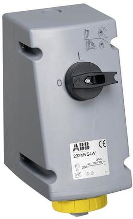 ABB 2CMA167823R1000 Switched interlocked socket-outlet, 4h, 16A, IP67, 2P+E