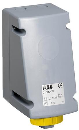 ABB 2CMA168457R1000 Surface socket-outlet for looping, 4h, 16A, IP67, 2P+E