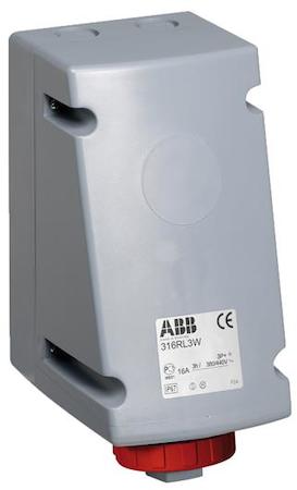 ABB 2CMA168463R1000 Surface socket-outlet for looping, 3h, 16A, IP67, 3P+E