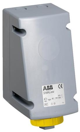 ABB 2CMA168464R1000 Surface socket-outlet for looping, 4h, 16A, IP67, 3P+E