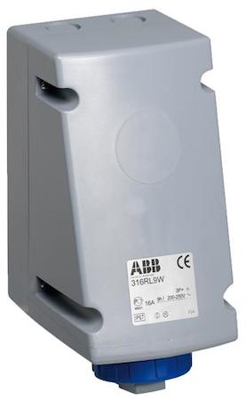 ABB 2CMA168468R1000 Surface socket-outlet for looping, 9h, 16A, IP67, 3P+E