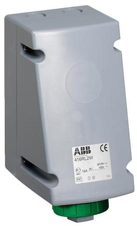 ABB 2CMA168472R1000 Surface socket-outlet for looping, 2h, 16A, IP67, 3P+N+E