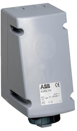 ABB 2CMA168476R1000 Surface socket-outlet for looping, 7h, 16A, IP67, 3P+N+E