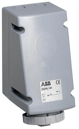ABB 2CMA168484R1000 Surface socket-outlet for looping, 1h, 32A, IP67, 2P+E