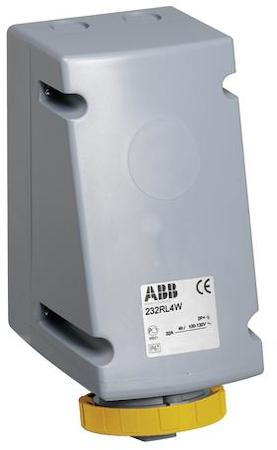 ABB 2CMA168480R1000 Surface socket-outlet for looping, 4h, 32A, IP67, 2P+E