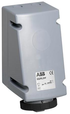 ABB 2CMA168488R1000 Surface socket-outlet for looping, 5h, 32A, IP67, 3P+E