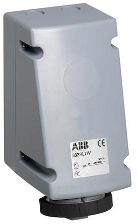 ABB 2CMA168490R1000 Surface socket-outlet for looping, 7h, 32A, IP67, 3P+E