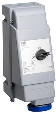ABB 2CMA162849R1000 Switched interlocked socket-outlet, vertical, Heavy Duty, 1h, 63A, IP67, 3P+N+E