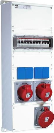 ABB 2CMA100023R1000 Modular Combi M63/1 CTFLOne 16A and one 32A (346-415V) outlet (3P+N+E)MCB two S201 C16, one S203 C16, one S203 C32 and one S203 C63Two double schuko outlet (1P+E) 10/16A (250 V)Covered top,Multi flange FL21 down
