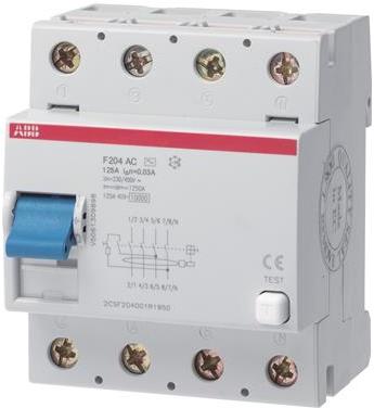 ABB 2CSF204001R1950 Residual Current Device - F204 AC-125/0,03