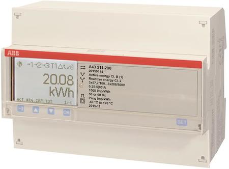 ABB 2CMA100108R1000 Electricty meter A43 211-200