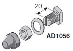 ABB AD1056 Комплект соединительный под кабельный наконечник м8, L=20 (12шт)