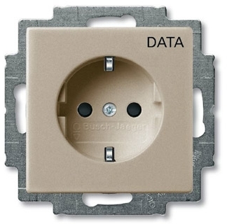 ABB 2011-0-6141 Розетка SCHUKO 16А 250В, с маркировкой DATA, серия Basic 55, цвет шампань