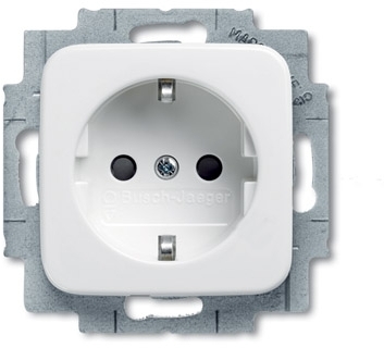 ABB 2013-0-4656 Розетка SCHUKO 16А 250В с защитными шторками, серия Reflex SI, цвет альпийский белый