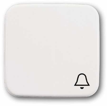 ABB 1731-0-0942 Клавиша для механизма 1-клавишного выключателя/переключателя/кнопки с символом "ЗВОНОК", серия Reflex SI, цвет альпийский белый