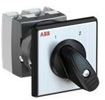 ABB 1SCA126522R1001 OC25 Cam switch, Ith=25A, Change-Over, 2-contacts, Snap-on door mounting, Black Basic handle