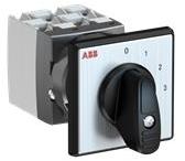 ABB 1SCA126569R1001 OC25 Cam switch, Ith=25A, Multi-Step, 3-contacts, Snap-on door mounting, Black Basic handle