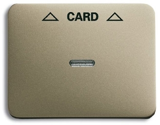 ABB 1710-0-3305 Плата центральная (накладка) для механизма карточного выключателя 2025 U, серия alpha exclusive, цвет палладий