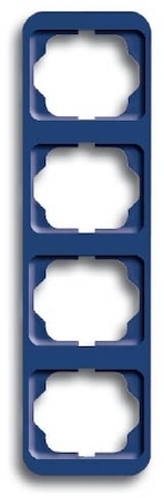 ABB 1754-0-2825 Рамка 4-постовая, вертикальная, серия alpha nea, цвет синий