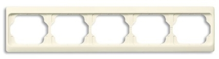 ABB 1754-0-4153 Рамка 5-постовая, горизонтальная, серия alpha exclusive, цвет слоновая кость
