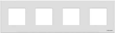 ABB N2274 CB Рамка 4-постовая, серия Zenit, стекло белое