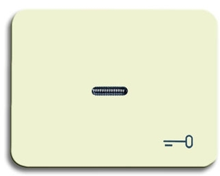 ABB 1751-0-2532 Клавиша для механизма 1-клавишного выключателя/переключателя/кнопки, с прозрачной линзой и символом "КЛЮЧ", серия alpha nea, цвет слоновая кость