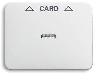 ABB 1710-0-3296 Плата центральная (накладка) для механизма карточного выключателя 2025 U, серия alpha nea, цвет белый матовый
