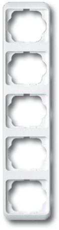ABB 1754-0-2833 Рамка 5-постовая, вертикальная, серия alpha nea, цвет белый глянцевый