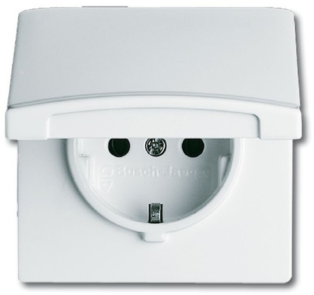 ABB 2011-0-3841 Розетка SCHUKO 16А 250В, с защитой от перенапряжения, серия impuls, цвет альпийский белый