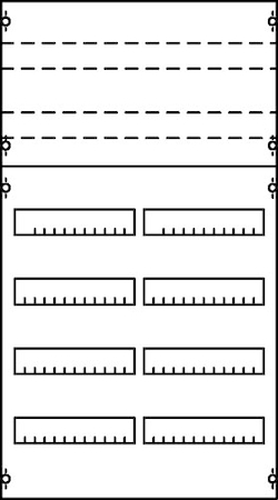 ABB 2V4KA Панель для модульных уст-в 2ряда/8реек