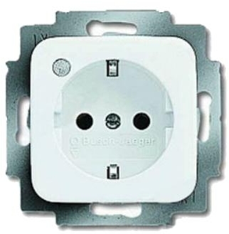 ABB 2011-0-3859 Розетка SCHUKO 16А 250В к.л., серия Reflex SI, цвет альпийский белый