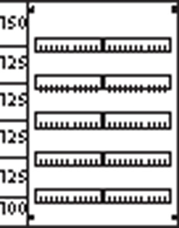 ABB AS25 Пластрон с прорезями 2ряда/5 реек