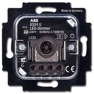 ABB 6512-0-0312 Механизм светорегулятора LED, клавишный, 2-100 Вт/ВА